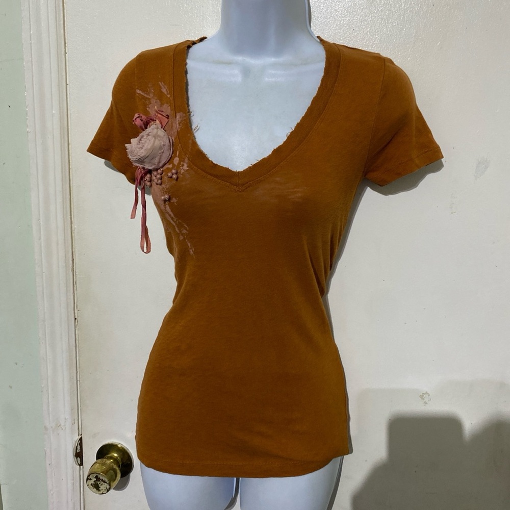 J.Crew tan short sleeve top